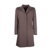 Elegante wollen jas in bruin Made in Italia , Brown , Dames