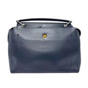 Pre-owned Leather shoulder-bags Fendi Vintage , Blue , Dames