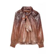 Stijlvolle Blouses Collectie Luisa Cerano , Brown , Dames