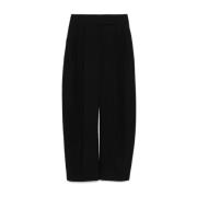 Zwarte op maat gemaakte wijde broek Pinko , Black , Dames