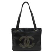 Pre-owned Leather chanel-bags Chanel Vintage , Black , Dames