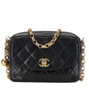 Pre-owned Leather shoulder-bags Chanel Vintage , Black , Dames