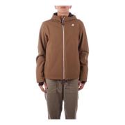 Bruine Hoodie Rits Sluiting K-Way , Brown , Heren