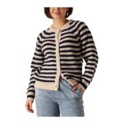 Navy Cardigan voor Dames Lollys Laundry , Multicolor , Dames