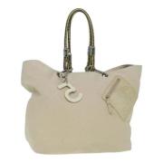 Pre-owned Canvas totes Chanel Vintage , Beige , Dames