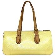 Pre-owned Canvas shoppers Louis Vuitton Vintage , Yellow , Dames