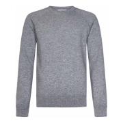 Luxe Zwarte Cashmere Trui met Ronde Hals Malo , Gray , Heren