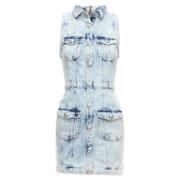 Pre-owned Denim dresses Balmain Pre-owned , Blue , Dames