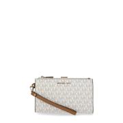 Portemonnee met Monogram Patroon en Handvat Michael Kors , Beige , Dam...