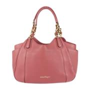 Pre-owned Leather handbags Salvatore Ferragamo Pre-owned , Pink , Dame...