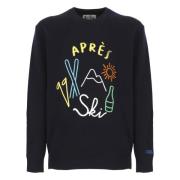 Blauwe Wollen Crewneck Sweater Saint Barth , Blue , Heren