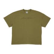 Geborduurd Logo Box Tee Karl Kani , Green , Heren