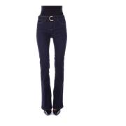 Blauwe Slim Fit Jeans Logo Achterkant Liu Jo , Blue , Dames