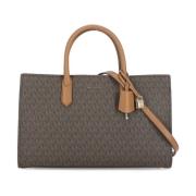 Bruine Canvas Gecoate Tas Vrouw Michael Kors , Brown , Dames