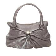 Pre-owned Leather handbags Salvatore Ferragamo Pre-owned , Gray , Dame...