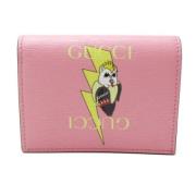 Pre-owned Leather wallets Gucci Vintage , Pink , Dames