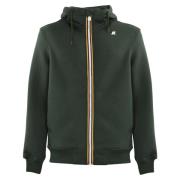 Groene Rits Hoodie Trui K-Way , Green , Heren