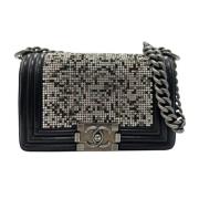 Pre-owned Leather shoulder-bags Chanel Vintage , Black , Dames