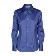 Klassieke Slim Fit Damesoverhemd Mauro Grifoni , Blue , Dames