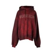 Rode Bubble Hoodie Icarus Stijl 032c , Red , Heren