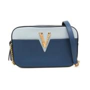 Pre-owned Leather shoulder-bags Versace Pre-owned , Blue , Dames