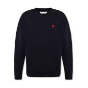 Katoenen sweatshirt met logo Ami Paris , Black , Heren