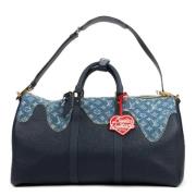 Pre-owned Canvas travel-bags Louis Vuitton Vintage , Blue , Dames