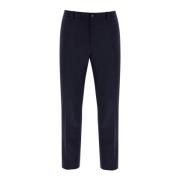 Slimme Flanellen Broek Dolce & Gabbana , Blue , Heren