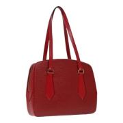 Pre-owned Leather handbags Louis Vuitton Vintage , Red , Dames