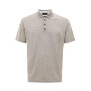 Grijs Katoenen Poloshirt Corneliani , Gray , Heren