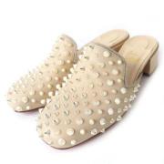 Pre-owned Leather sandals Christian Louboutin Pre-owned , Beige , Dame...