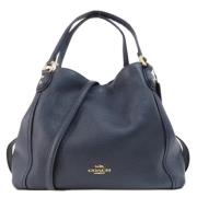 Pre-owned Leather shoulder-bags Coach Pre-owned , Blue , Dames