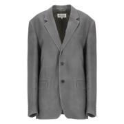 Grijze Wol Mohair Blazer Vrouw Maison Margiela , Gray , Dames