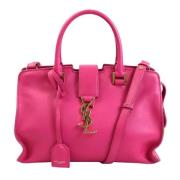 Pre-owned Leather handbags Yves Saint Laurent Vintage , Pink , Dames