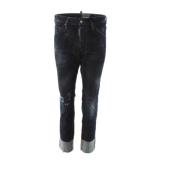 Heren Blauwe Cool Guy Cropped Jeans Maat 44 Dsquared2 , Blue , Heren