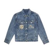 Brocade Appliqué Carp Embroidery Denim Jack Evisu , Blue , Heren