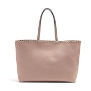 Stijlvolle Leren Tas Valentino , Beige , Dames