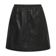 Leren Rok Norr , Black , Dames