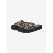 Pre-owned Fabric sandals Chanel Vintage , Black , Dames