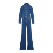 Elegante Jumpsuit voor Vrouwen 7 For All Mankind , Blue , Dames