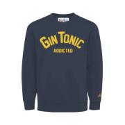 Katoen Gin Tonic Addicted Heren Sweatshirt MC2 Saint Barth , Blue , He...