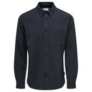 Slim Structuur Stretch LS Shirt Only & Sons , Blue , Dames