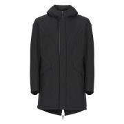 Zwarte Gore-Tex Parka Hooded Jas Herno , Black , Heren