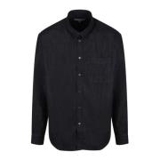 Vossenkop Logo Katoenen Shirt Maison Kitsuné , Black , Heren