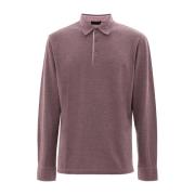 Paarse Polo Shirt Corneliani , Purple , Heren