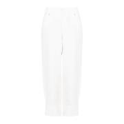 Wortelstijl Broek Pinko , White , Dames