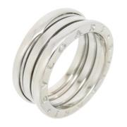 Pre-owned Metal rings Bvlgari Vintage , White , Dames