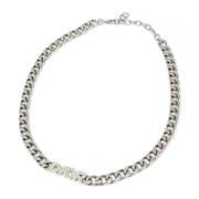 Pre-owned Metal necklaces Dior Vintage , Gray , Dames