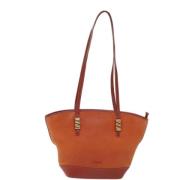 Pre-owned Leather totes Loewe Pre-owned , Orange , Dames