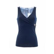 Pre-owned Fabric tops Gucci Vintage , Blue , Dames